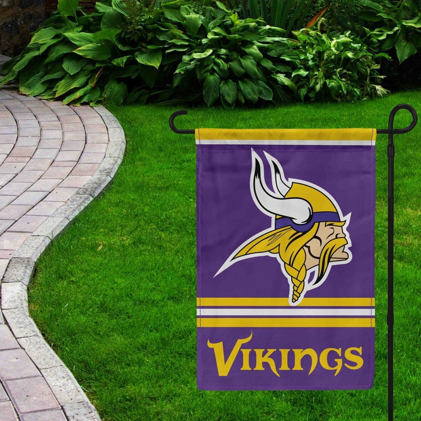 For Minnesota Vikings Football Fans 12x18 Garden Flag Double Sided Yard Banner