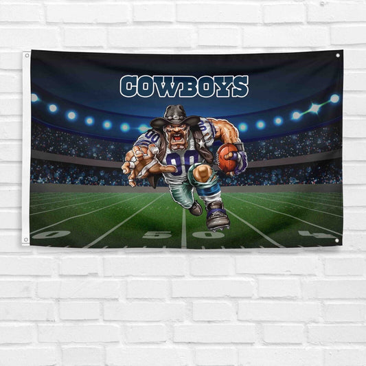 For Dallas Cowboys Football Fans 3x5 ft Mascot Flag NFL Gift Banner