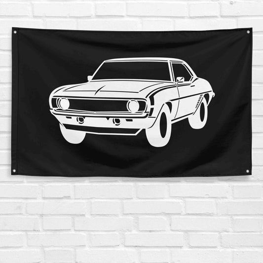 For Camaro SS Car Enthusiast 3x5 ft Flag Grandpa Dad Son Birthday Gift Man Cave Garage Wall Decor Banner