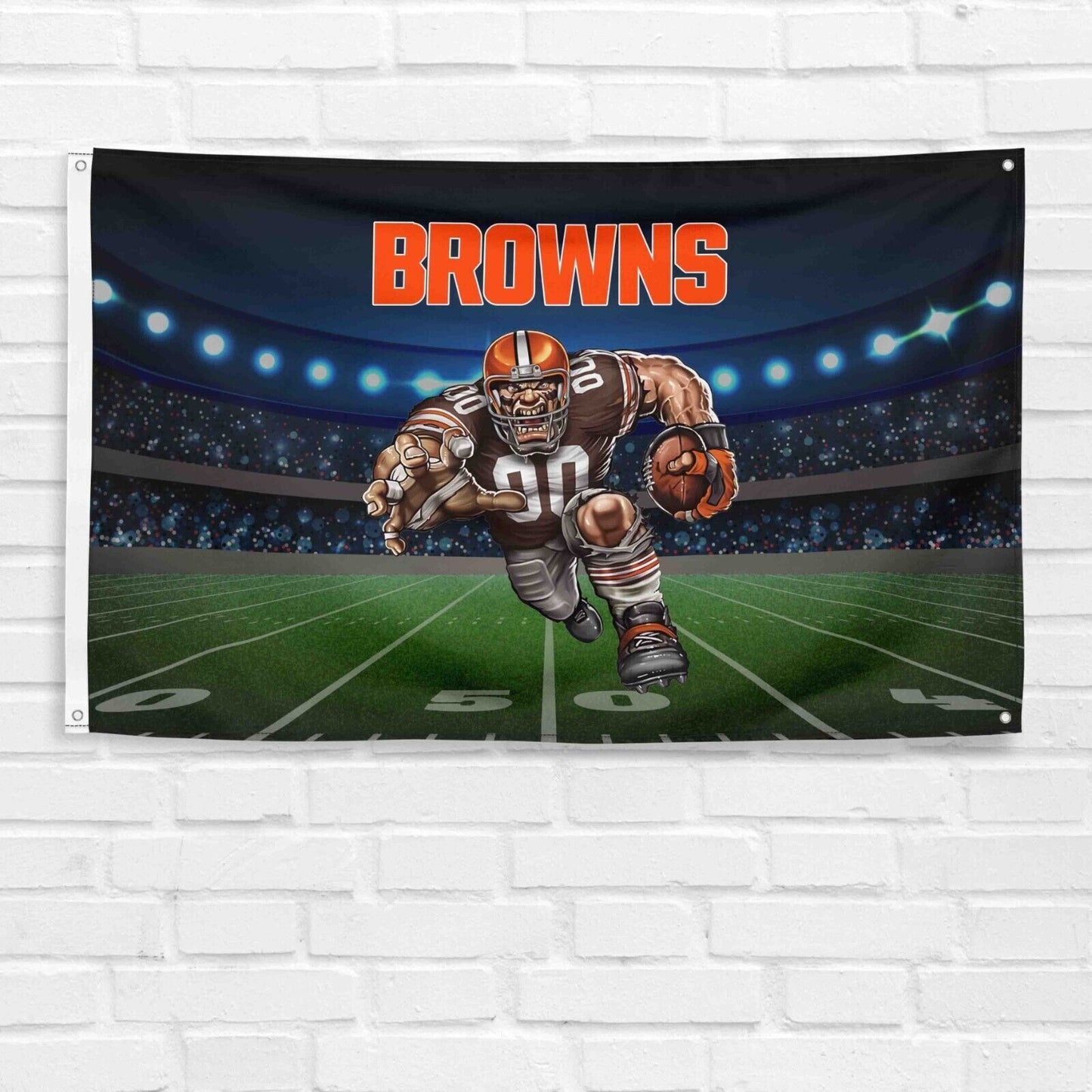 For Cleveland Browns Football Fans 3x5 ft Mascot Flag NFL Gift Banner