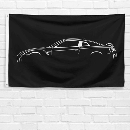 For GT-R Car Enthusiast 3x5 ft Flag Grandpa Dad Son Birthday Gift Man Cave Garage Wall Decor Banner