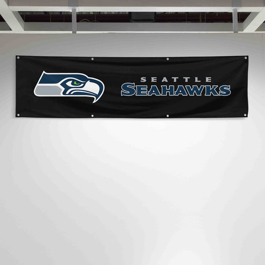 For Seattle Seahawks Football Fans 2x8 ft Flag NFL Gift Man Cave Banner