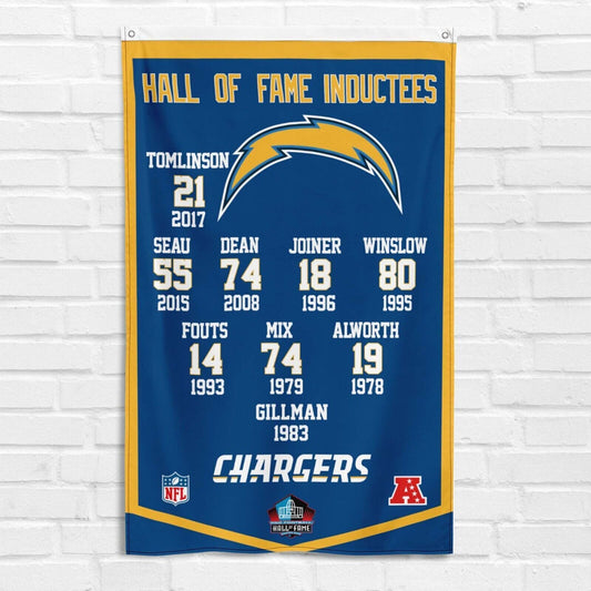 For Los Angeles Chargers Fans 3x5 ft Flag Hall of Fame Inductees NFL Banner