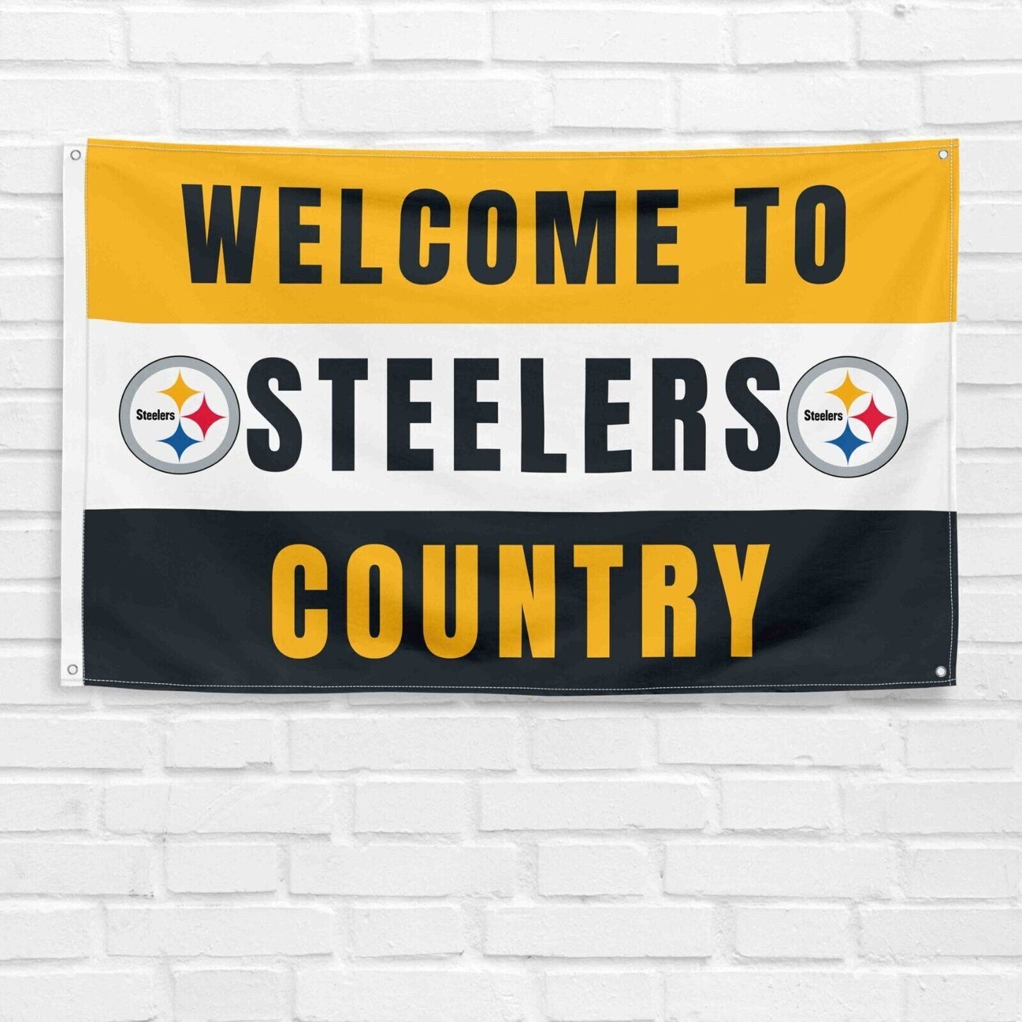 For Pittsburgh Steelers Football Fans 3x5 ft Flag NFL Gift Welcome Banner