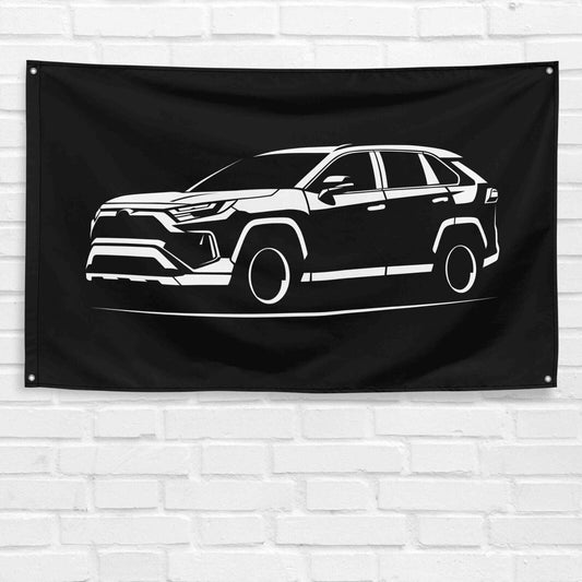 For RAV4 Car Enthusiast 3x5 ft Flag Grandpa Dad Son Birthday Gift Man Cave Garage Wall Decor Banner