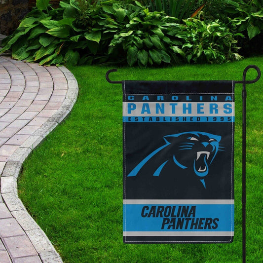 For Carolina Panthers Football Fans 12x18 Garden Flag Double Sided Yard Banner