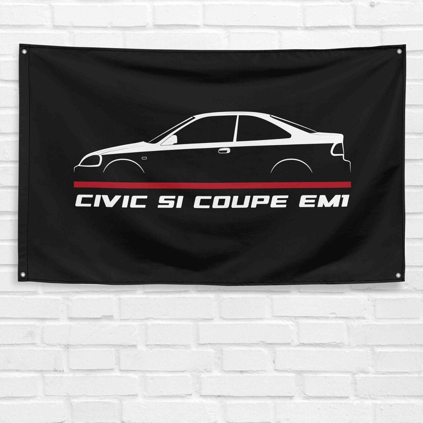 For Civic Si Coupe EM1 1999-2000 Car Enthusiast 3x5 ft Flag Grandpa Dad Son Birthday Gift Man Cave Garage Wall Decor Banner