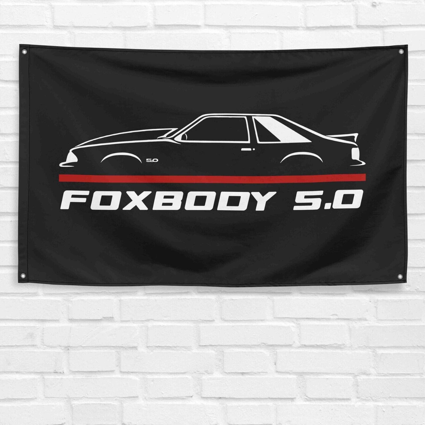 For Ford Mustang Foxbody 5.0 Cowl Enthusiast 3x5 ft Flag Banner