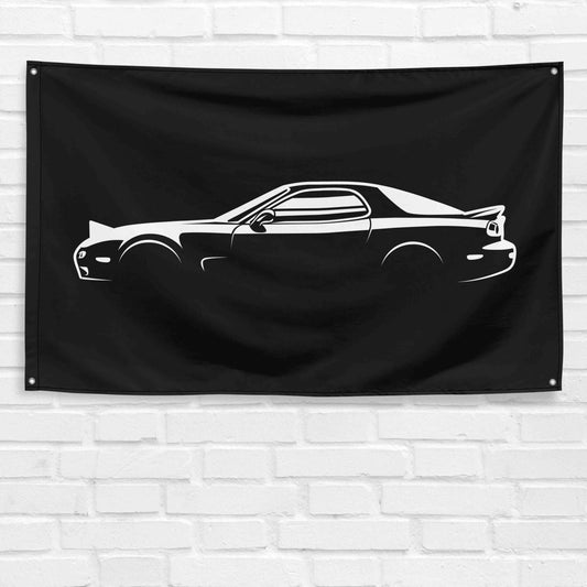 For RX 7 Car Enthusiast 3x5 ft Flag Grandpa Dad Son Birthday Gift Man Cave Garage Wall Decor Banner