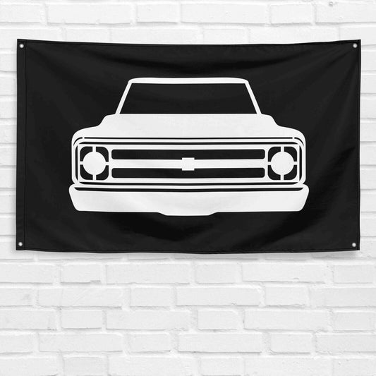 For C10 Truck Enthusiast 3x5 ft Flag Grandpa Dad Son Birthday Gift Man Cave Garage Wall Decor Banner