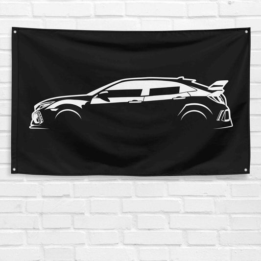 For Civic Type R Car Enthusiast 3x5 ft Flag Grandpa Dad Son Birthday Gift Man Cave Garage Wall Decor Banner