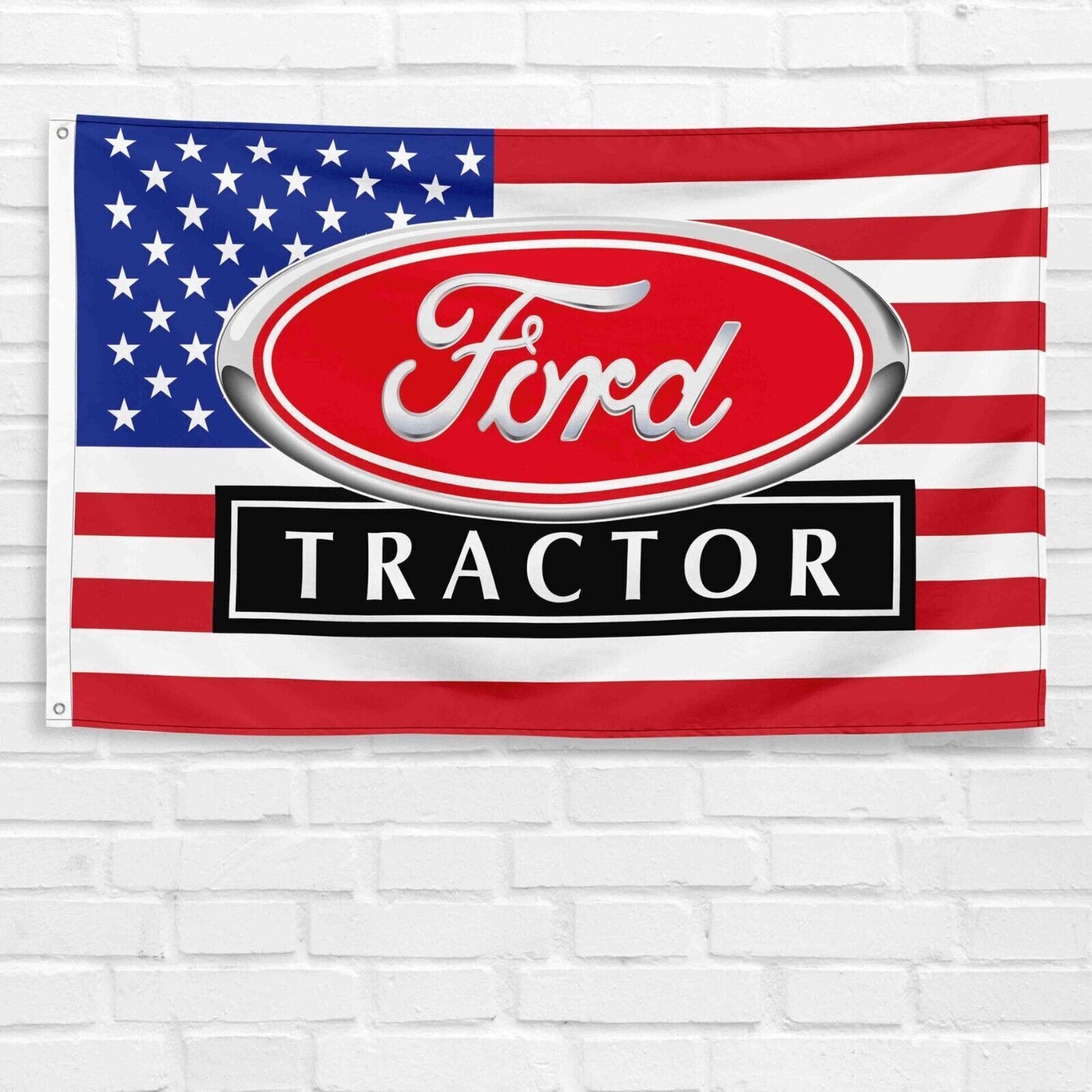 For Ford Tractor Enthusiast 3x5ft USA Flag Truck Quality Farm Garage Wall Banner