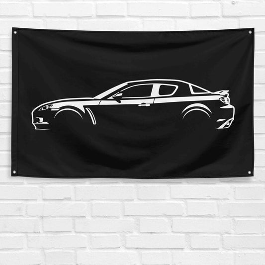 For RX 8 Car Enthusiast 3x5 ft Flag Grandpa Dad Son Birthday Gift Man Cave Garage Wall Decor Banner