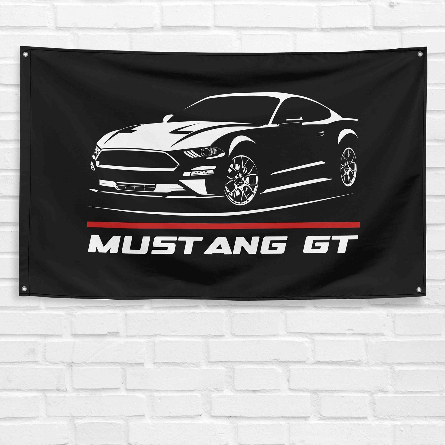 For Mustang GT 2018 Car Enthusiast 3x5 ft Flag Grandpa Dad Son Birthday Gift Man Cave Garage Wall Decor Banner