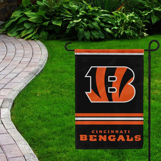 For Cincinnati Bengals Football Fans 12x18 Garden Flag Double Sided Yard Banner