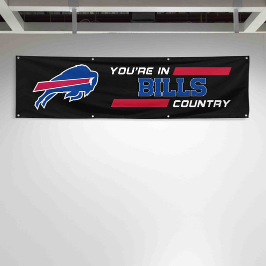 For Buffalo Bills Football Fans 2x8 ft Flag You Are In Country Gift Banner