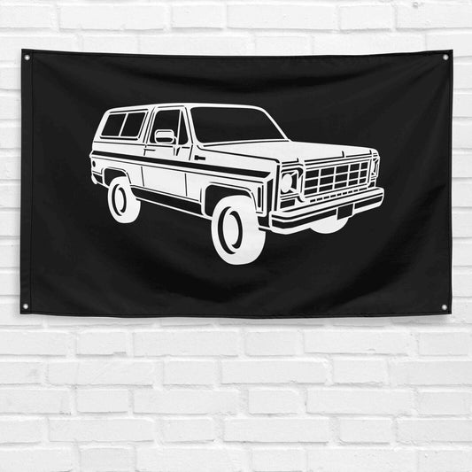 For Chevy K5 Blazer Car Enthusiast 3x5 ft Flag Grandpa Dad Son Birthday Gift Man Cave Garage Wall Decor Banner