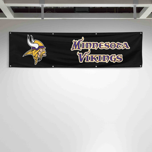 For Minnesota Vikings Football Fans 2x8 ft Flag NFL Gift Man Cave Banner