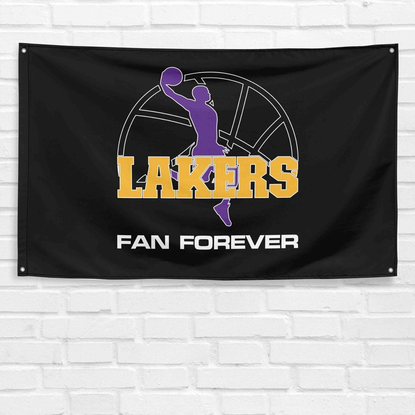 For Los Angeles Lakers Fans 3x5 ft Flag NBA Basketball Champs Gift Wall Banner