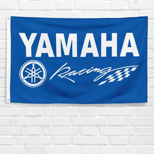 Yamaha Racing 3x5 ft Flag Logo Banner Motorcycle Bike Moto GP Garage Wall Sign