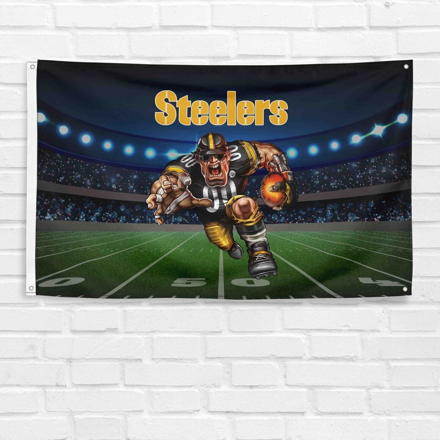 For Pittsburgh Steelers Football Fans 3x5 ft Mascot Flag NFL Gift Banner