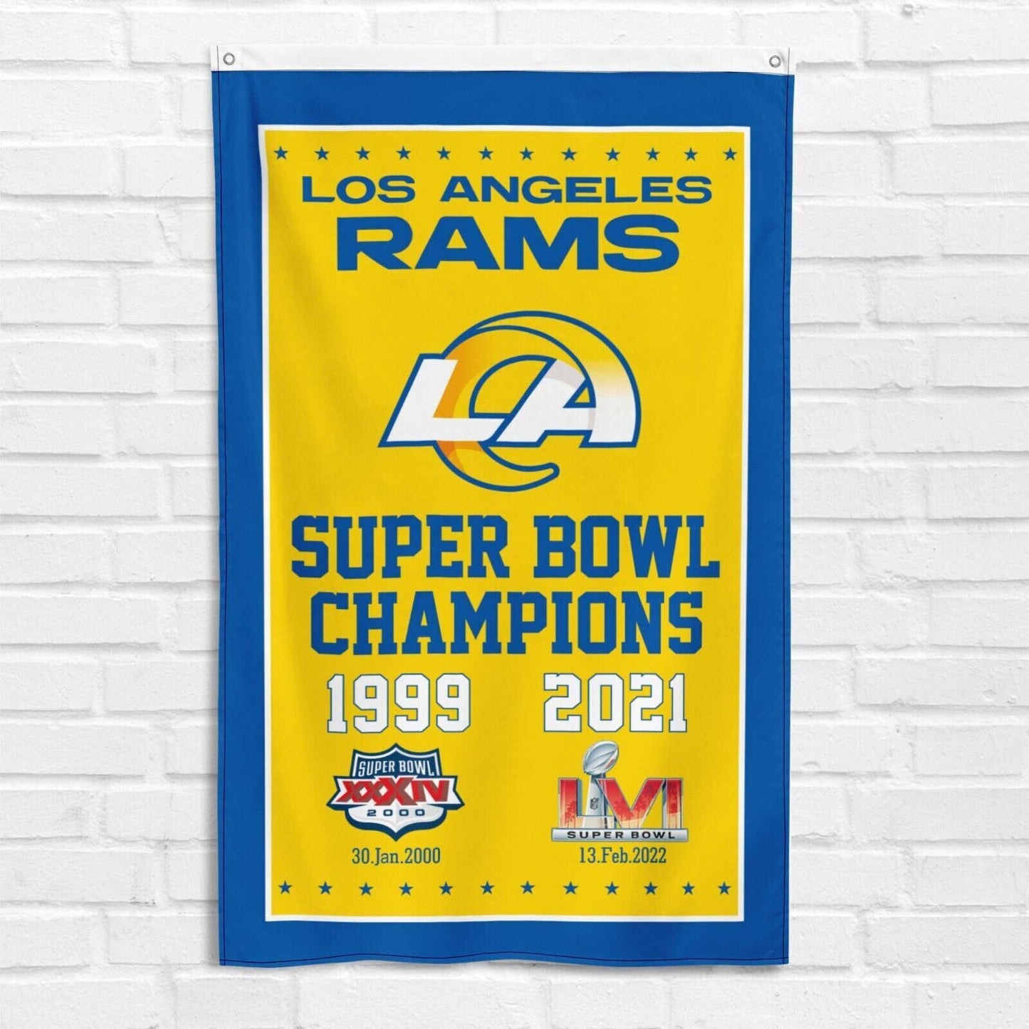 For Los Angeles Rams 3x5 ft Banner Super Bowl LVI Champs NFL LA Winners Flag