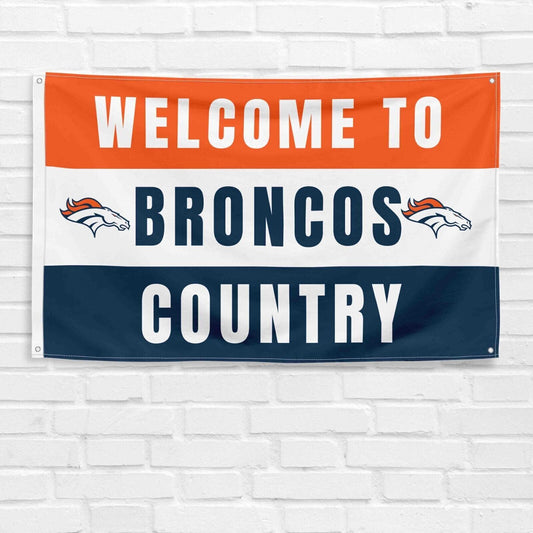 For Denver Broncos Football Fans 3x5 ft Flag NFL Gift Welcome Banner