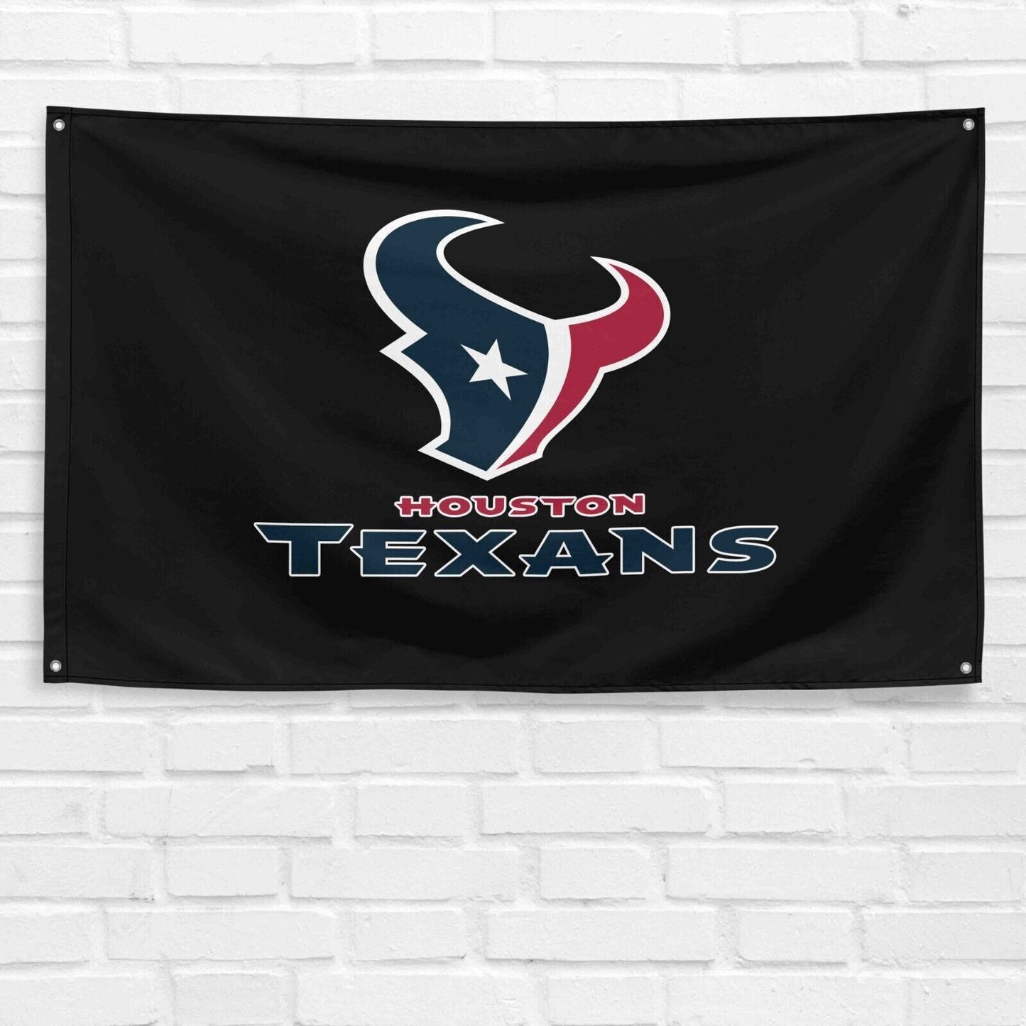 For Houston Texans Football Fans 3x5 ft Black Flag NFL Gift Banner