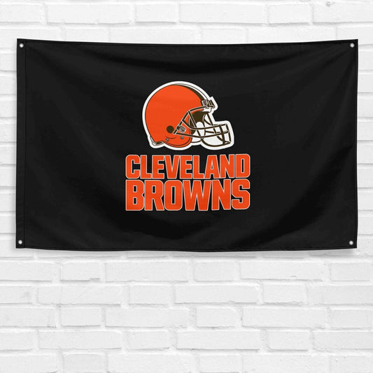 For Cleveland Browns Football Fans 3x5 ft Black Flag NFL Gift Banner