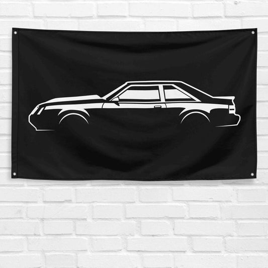 For Mustang Coupe 1985 Car Enthusiast 3x5 ft Flag Grandpa Dad Son Birthday Gift Man Cave Garage Wall Decor Banner