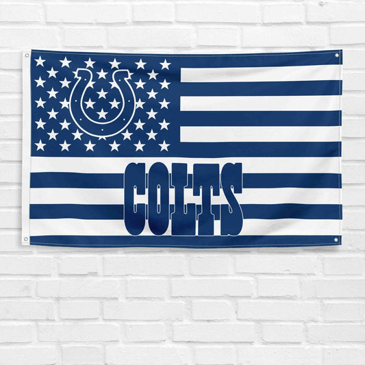 For Indianapolis Colts Football Fans 3x5 ft American Flag NFL Gift Banner