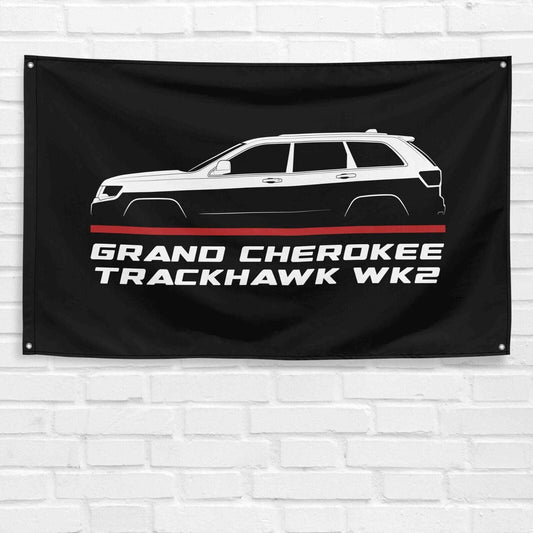 For Grand Cherokee Trackhawk WK2 2014-2020 Car Enthusiast 3x5 ft Flag Grandpa Dad Son Birthday Gift Man Cave Garage Wall Decor Banner