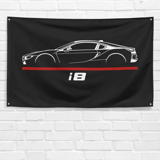 For BMW i8 2015 Car Enthusiast 3x5 ft Flag Birthday Gift Banner