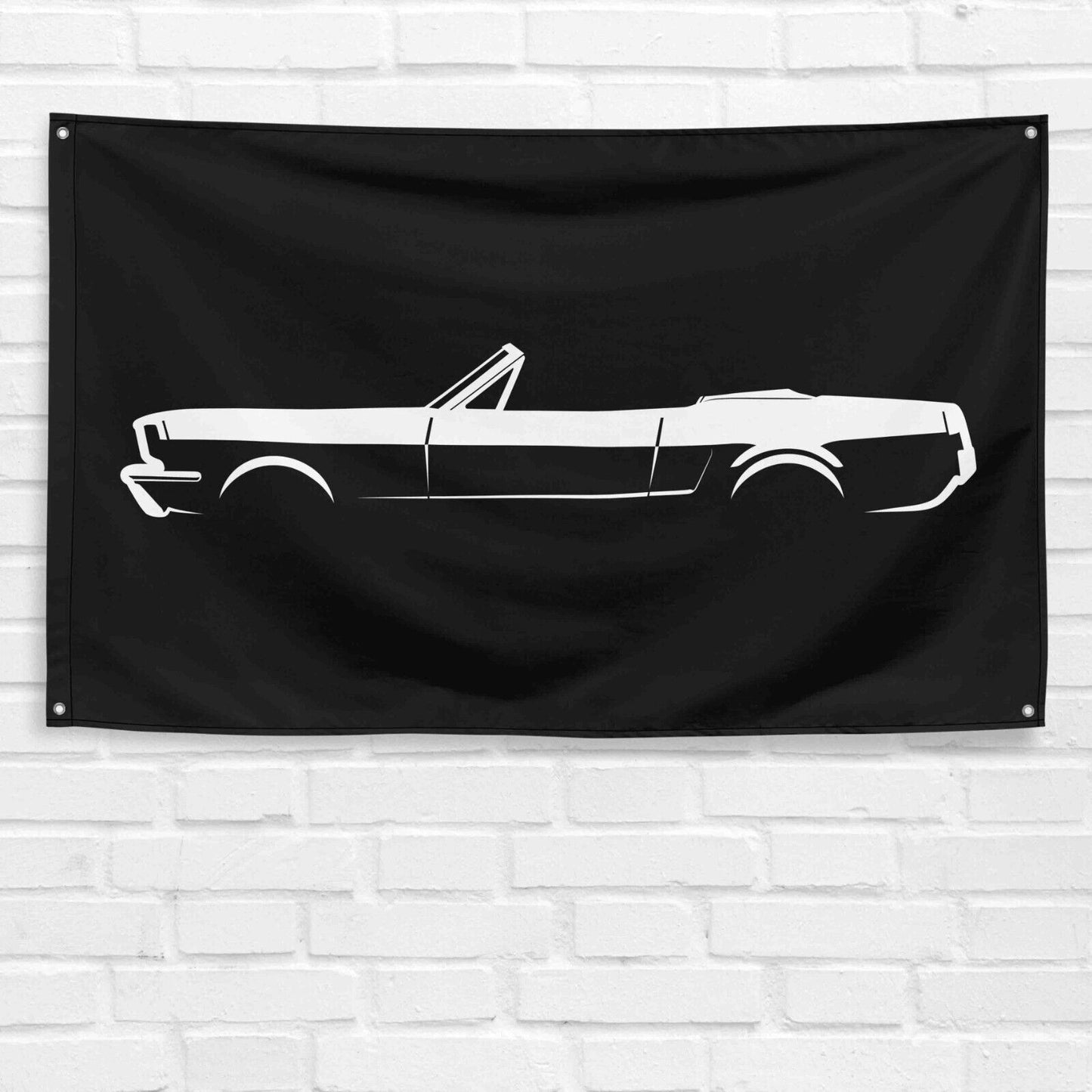 For Mustang Convertible 1965 Enthusiast 3x5 ft Flag Grandpa Dad Son Birthday Gift Man Cave Garage Wall Decor Banner