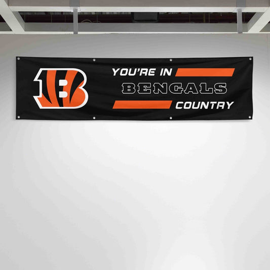 For Cincinnati Bengals Football Fans 2x8 ft Flag You Are In Country Gift Banner