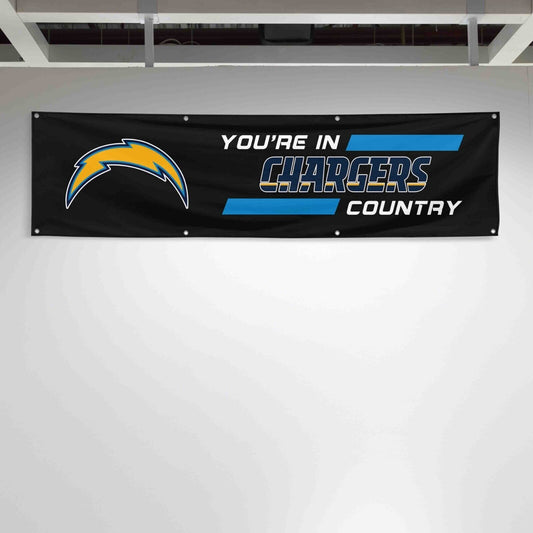 For Los Angeles Chargers Football Fans 2x8ft Flag You Are In Country Gift Banner