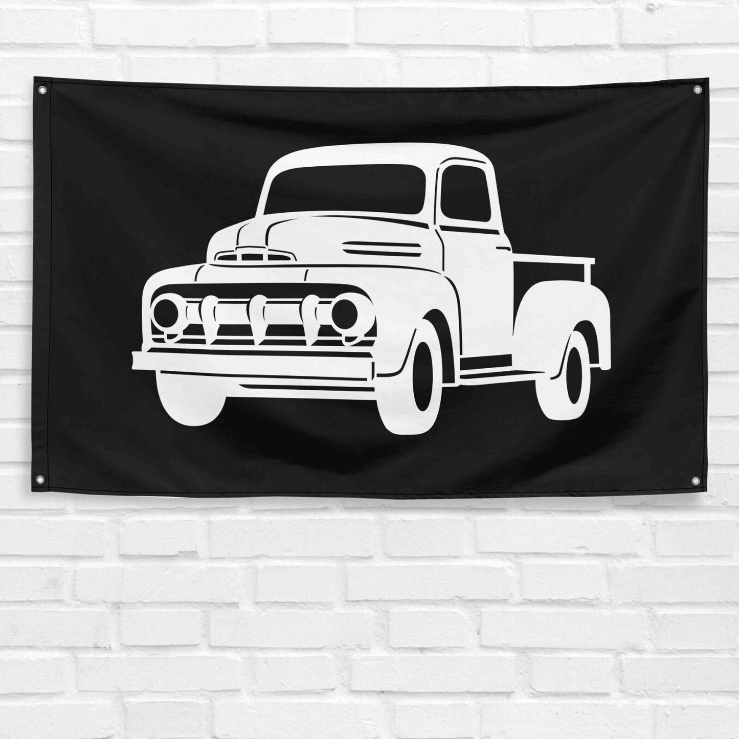 For F1 Classic Truck Enthusiast 3x5 ft Flag Grandpa Dad Son Birthday Gift Man Cave Garage Wall Decor Banner