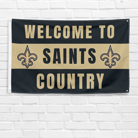 For New Orleans Saints Football Fans 3x5 ft Flag NFL Gift Welcome Banner