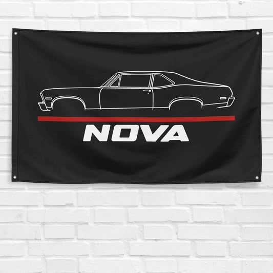 For Chevrolet Nova 1970 Car Enthusiast 3x5 ft Flag Birthday Gift Banner