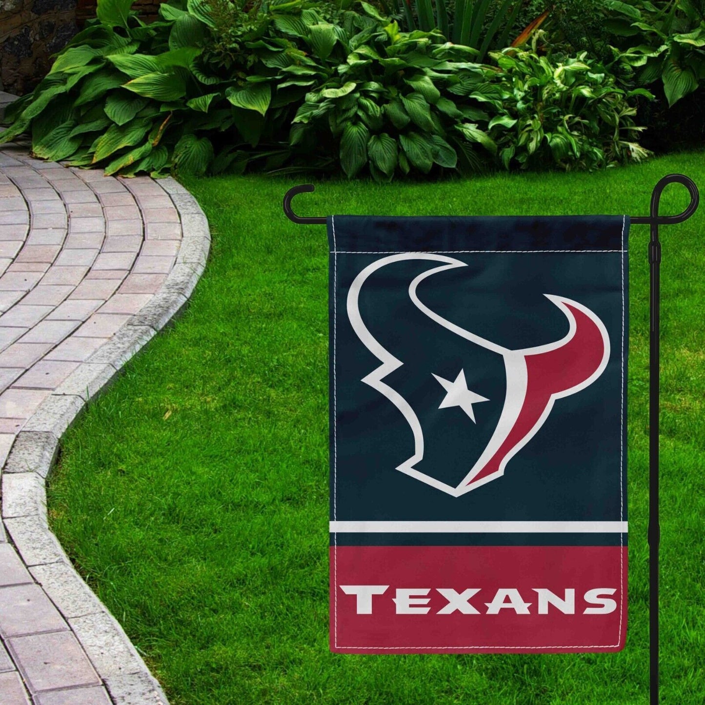 For Houston Texans Football Fans 12x18 Garden Flag Double Sided Yard Banner