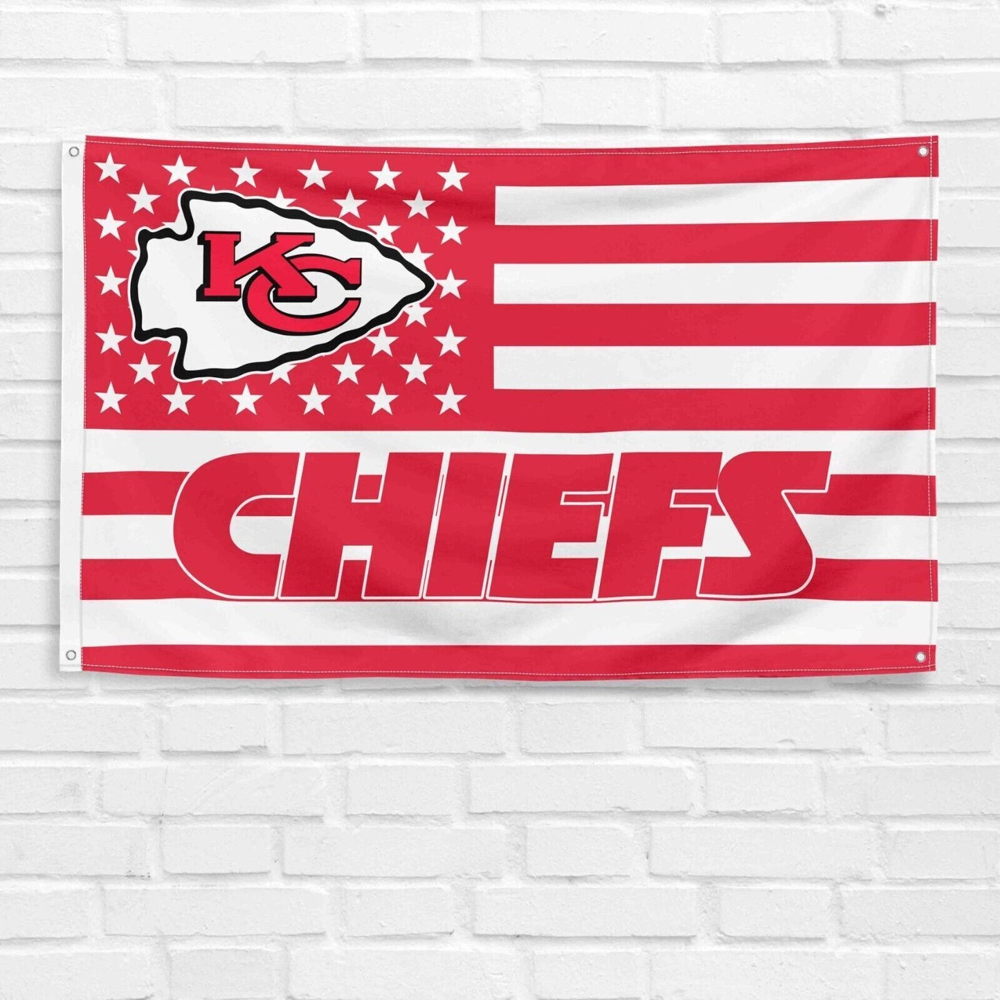 For Kansas City Chiefs Football Fans 3x5 ft American Flag NFL Gift Banner