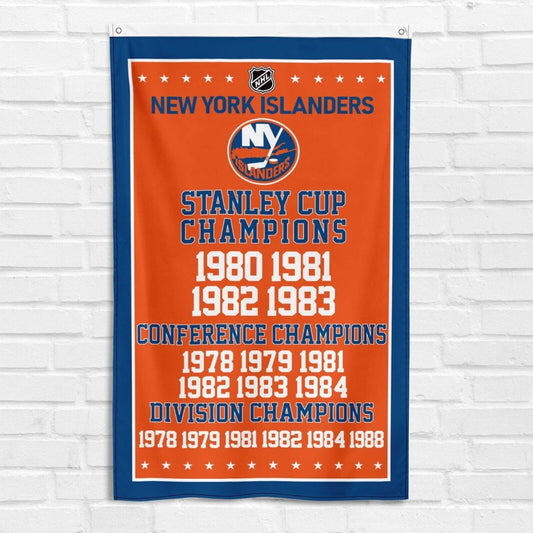 For New York Islanders 3x5 ft Flag NHL Hockey Stanley Cup Champions Banner