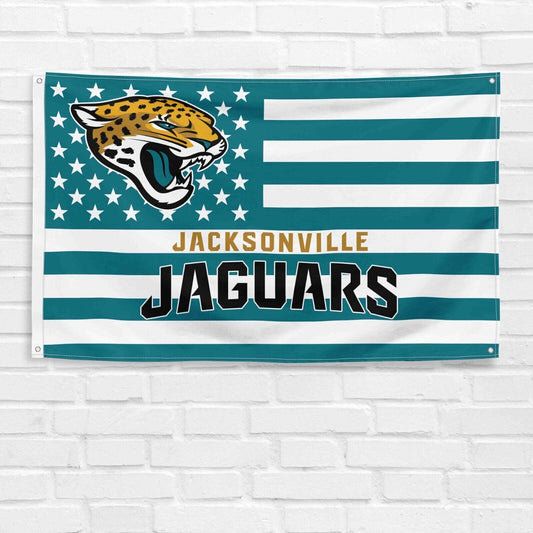 For Jacksonville Jaguars Football Fans 3x5 ft American Flag NFL Gift Banner