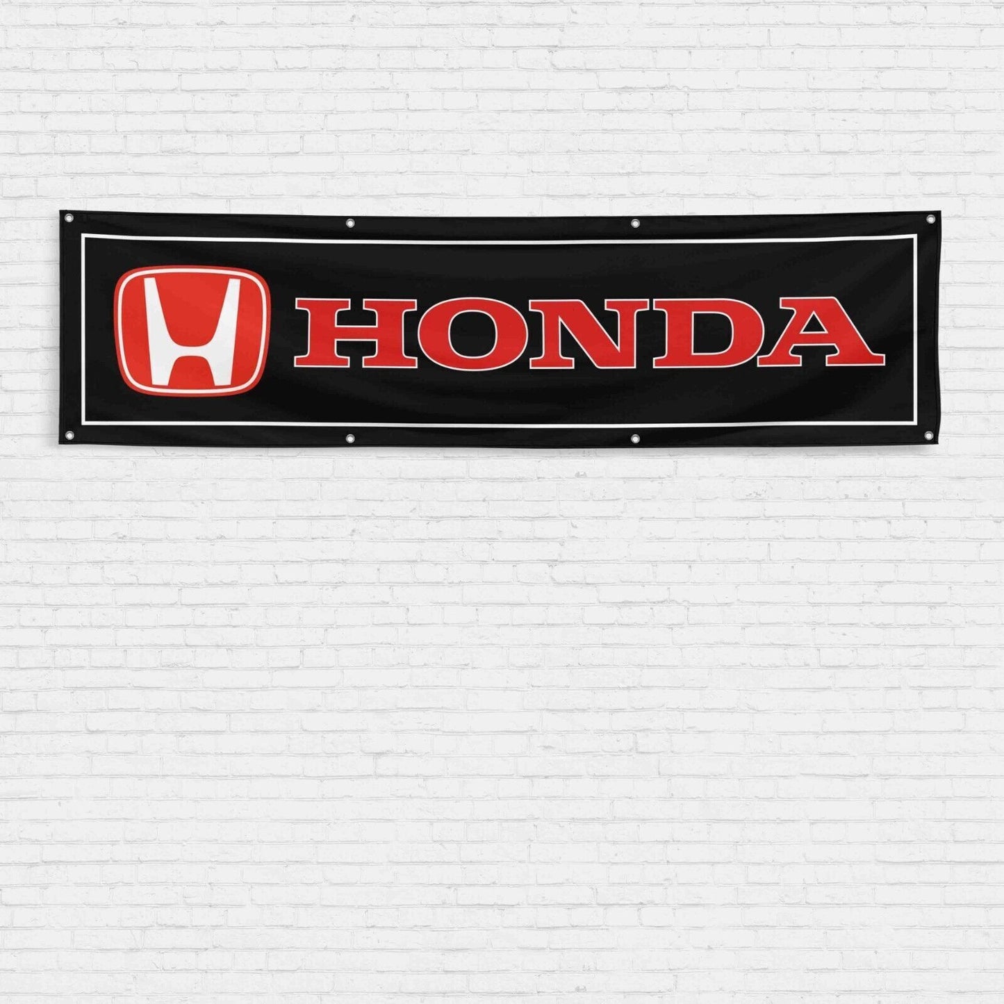 For Honda 2x8 ft Banner Car Racing Show Garage Man Cave Wall Decor Sign Flag