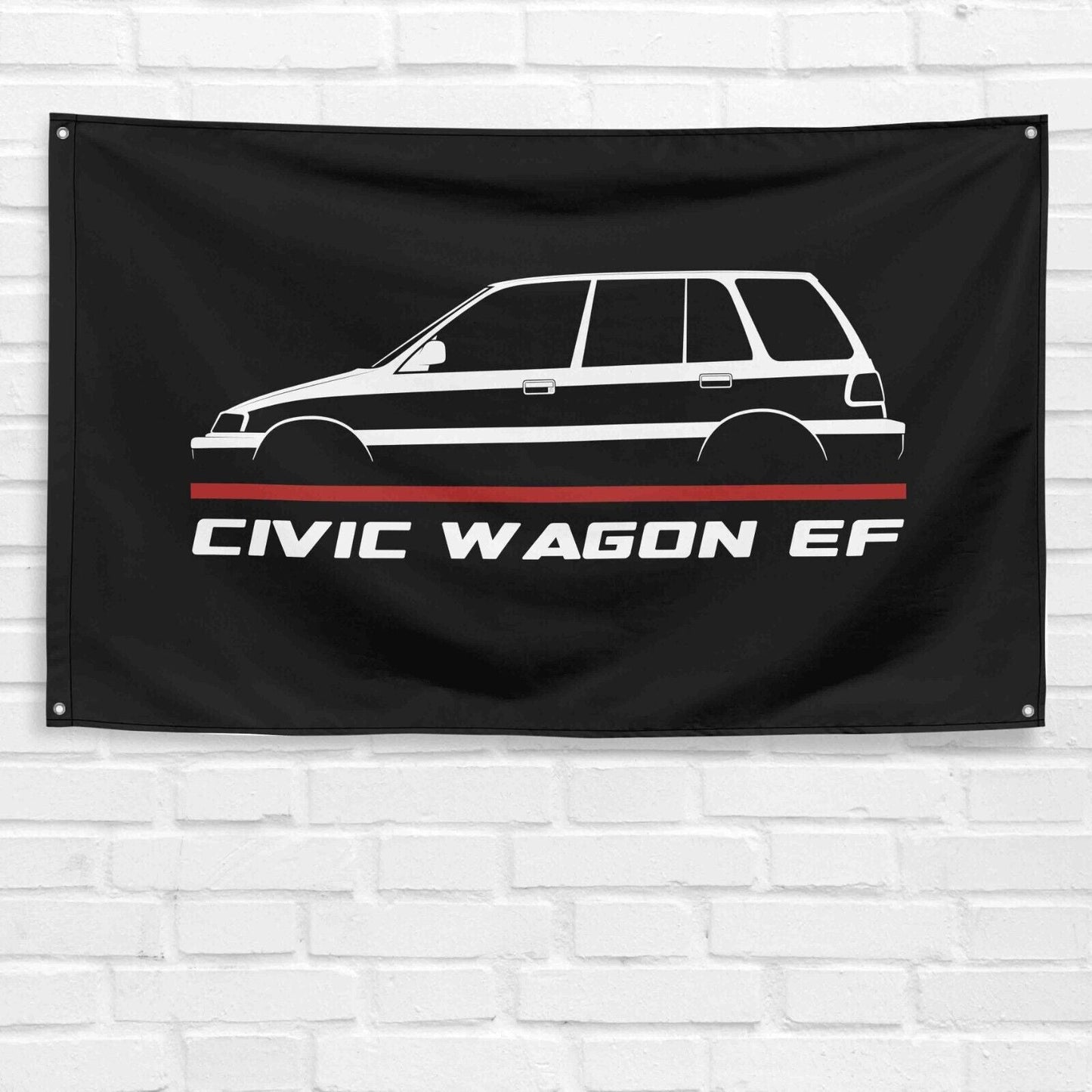 For Civic Wagon EF 1988-1991 Car Enthusiast 3x5 ft Flag Grandpa Dad Son Birthday Gift Man Cave Garage Wall Decor Banner