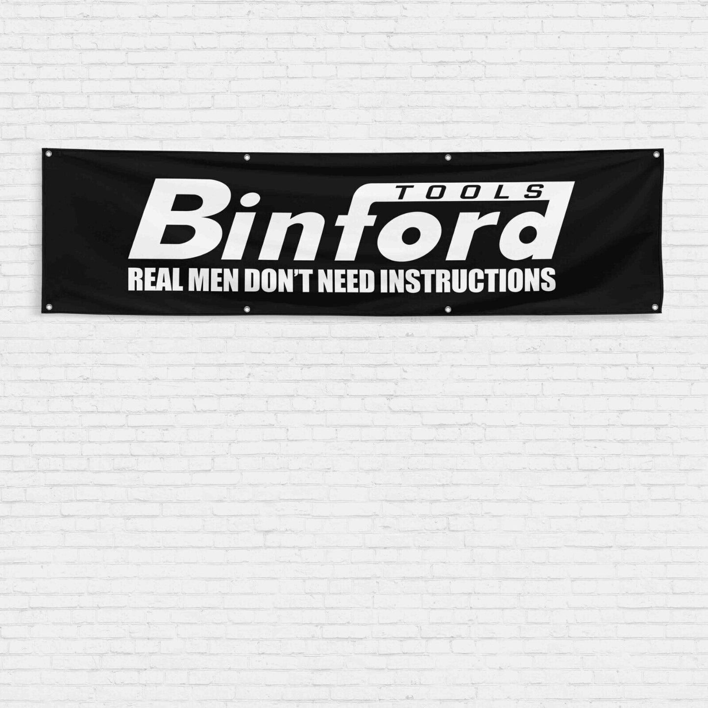 For Binford Tools Enthusiast 2x8 ft Flag Hardware Store Garage Shop Wall Banner