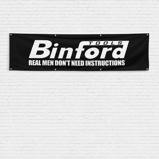 For Binford Tools Enthusiast 2x8 ft Flag Hardware Store Garage Shop Wall Banner