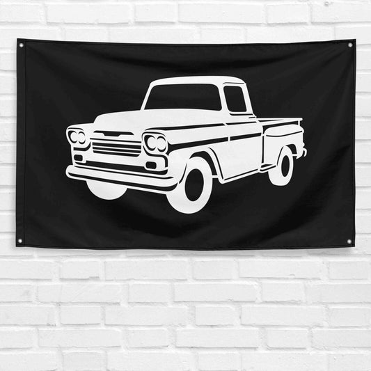 For Chevy Apache Truck Truck Enthusiast 3x5 ft Flag Grandpa Dad Son Birthday Gift Man Cave Garage Wall Decor Banner