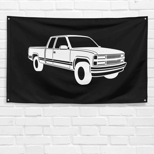 For Chevy CK 1500 Truck Enthusiast 3x5 ft Flag Grandpa Dad Son Birthday Gift Man Cave Garage Wall Decor Banner