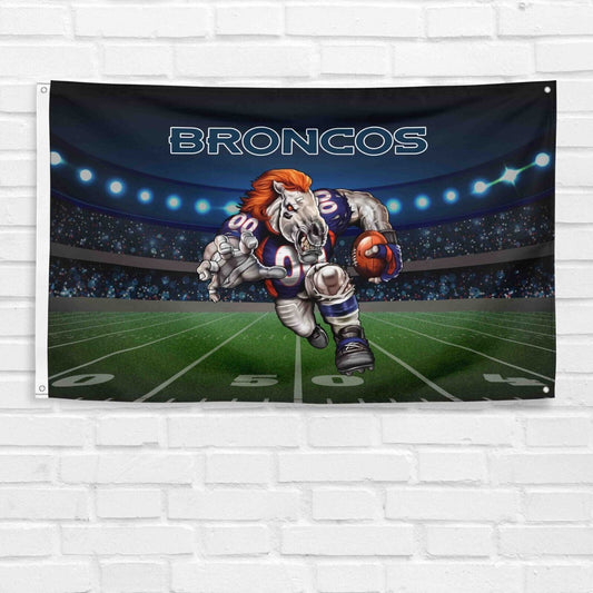 For Denver Broncos Football Fans 3x5 ft Mascot Flag NFL Gift Banner